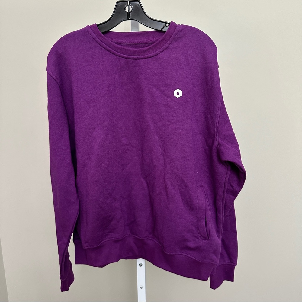 Liquid IV concord grape hydration kangaroo pocket sweatshirt size LARGE